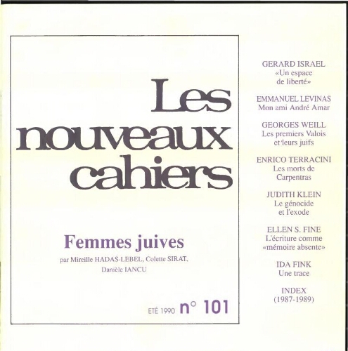 Les Nouveaux Cahiers N°101 (Eté 1990)